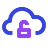 Cloud unlock icon