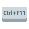 tecla Ctrl más F11 icon