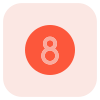 Billiards for the eight ball game layout icon