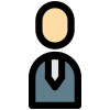 Student in uniform as a stickman isolated icon