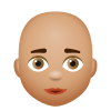 Bald Woman Medium Skin Tone icon