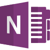 Microsoft OneNote is a computer program for free-form information gathering and multi-user collaboration icon