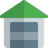 Closed private storage in-house garage layout unit icon