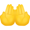 emoji de palmas para cima icon