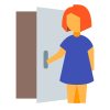 mulher-abrindo-porta icon