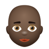 Bald Woman Dark Skin Tone icon