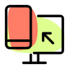 Computer to cell phone media sharing or mirroring software icon