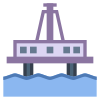 Plateforme pétrolière en mer icon