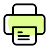 Office working printer isolated on a white background icon