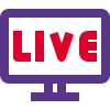 Live media content telecast available on personal computer icon