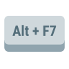 клавиша Alt-плюс-F7 icon