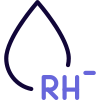 Negative type rh blood isolated on a white background icon