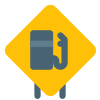 Gas station for refueling road signal layout icon