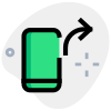 Mobile with forward sign for instant messenger icon