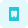 Dentist teeth report isolated on a white background icon