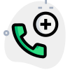 Add or make new call from wireless cell phone device icon