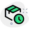 Cargo parcel item in queue for a delivery icon