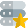 Star rated enterprise edition of server computers icon