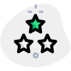 Three star ratings for above average performance icon