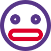 Grimacing nervous emoji face shared on internet icon