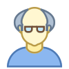 Person Old Male Skin Type 1 and 2 icon