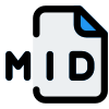 MIDI file extension is a Musical Instrument Digital Interface file icon