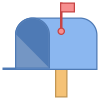 Mailbox Opened Flag Up icon