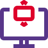 Adjust screen slider vertically a computer monitor icon
