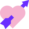 Corazón con la flecha icon