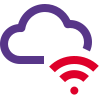 Wireless connection of cloud drive file access icon