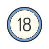 18 círculos icon