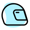 Helmet for the protection from dangerous stunts and event icon