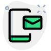 Email on cell phone icon