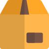 Parcel box ready for delivery and shipping icon