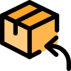 Returning of an undelivered item to owners shipping address icon