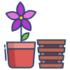 Wooden Flower Pot icon