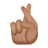 Crossed Fingers Medium Skin Tone icon