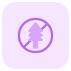 Deforestation or cutting of plants prohibited by the government icon