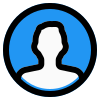 Single male user profile picture layout for online social media dashboard icon