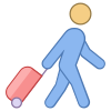 Passagier mit Gepäck icon