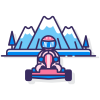 externo-karting-inverno-viagem-flaticons-lineal-color-flat-icons icon