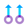 2 本指で上にスワイプ icon