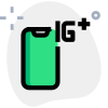 Advance cell phone fourth generation plus connectivity network facility icon