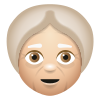 Old Woman Medium Light Skin Tone icon