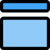 Bottom body grid with side sections layout icon