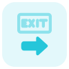 Exiting from national highway lane traffic road signal icon