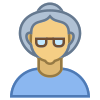 pessoa-velha-mulher-pele-tipo-4 icon