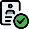 Verified employee ID with the tick mark layout icon