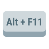 tecla alt-mais-f11 icon