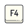 tecla f4 icon